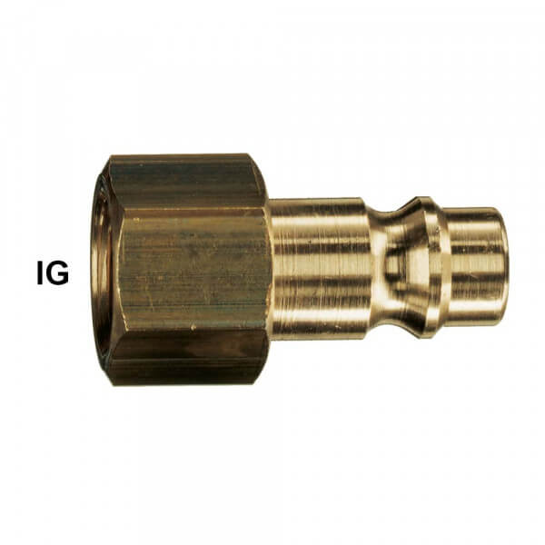 Messing Kupplungsstecker mit Innengewinde