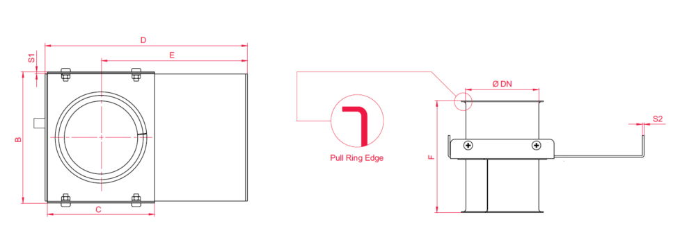 Galvanized Manual Slider Valve